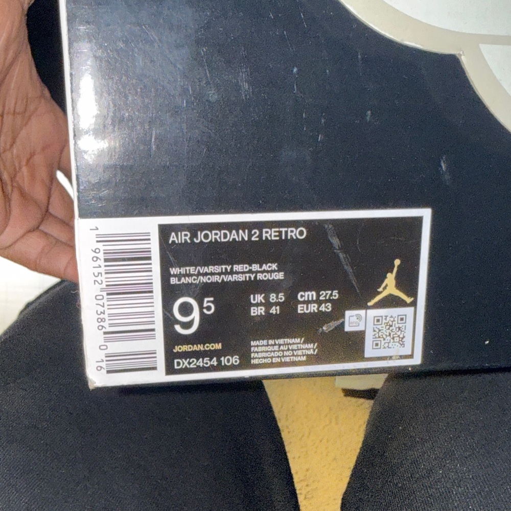 Jordan White and Black High-Top Sneakers - Picture 5 of 6